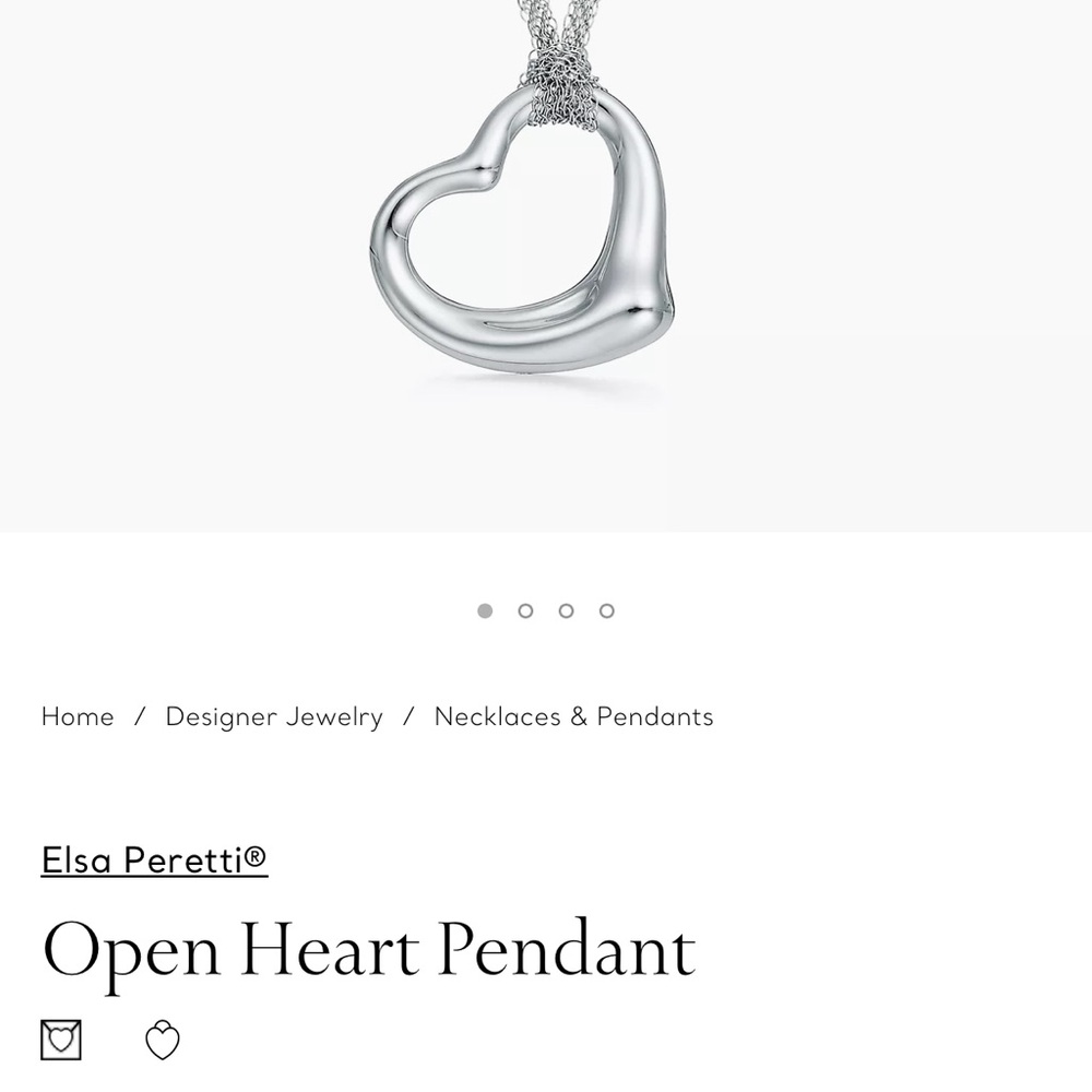 Tiffany & Co. Open Heart Silver Necklace